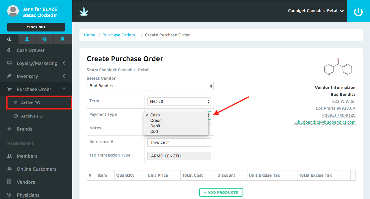 Retail | Creating a Purchase Order (PO)