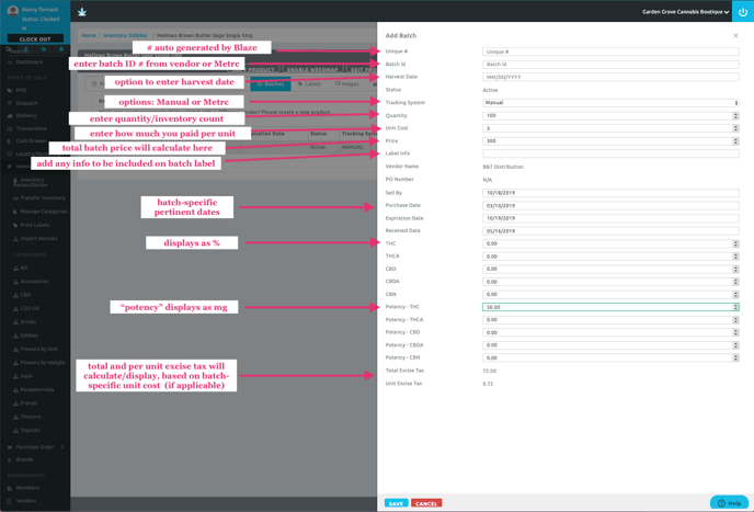 Add Batch Field Definitions