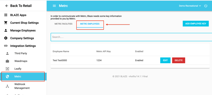 Add Employee Metrc API Key 3-1