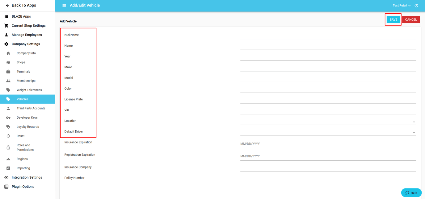 Retail | Adding New Vehicles and Editing Existing Vehicles