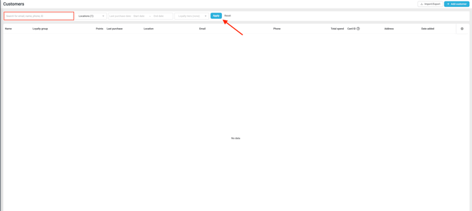 Custoemr List - Search-1