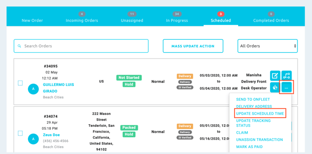 Scheduled Orders in Dispatch 3