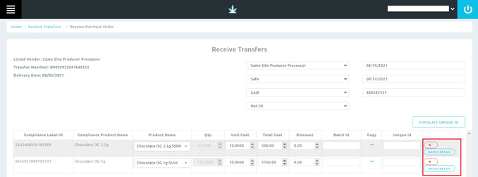 Receiving Compliance Transfers JSON file for Washington (WA) 6