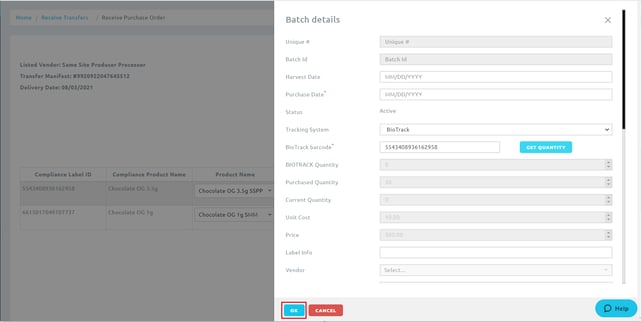 Receiving Compliance Transfers JSON file for Washington (WA) 7