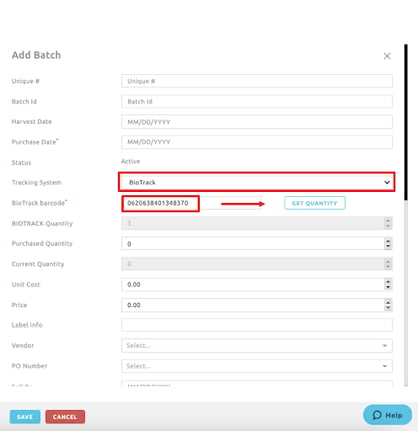 Retail  Assigning BioTrack Barcodes to Existing Inventory 3