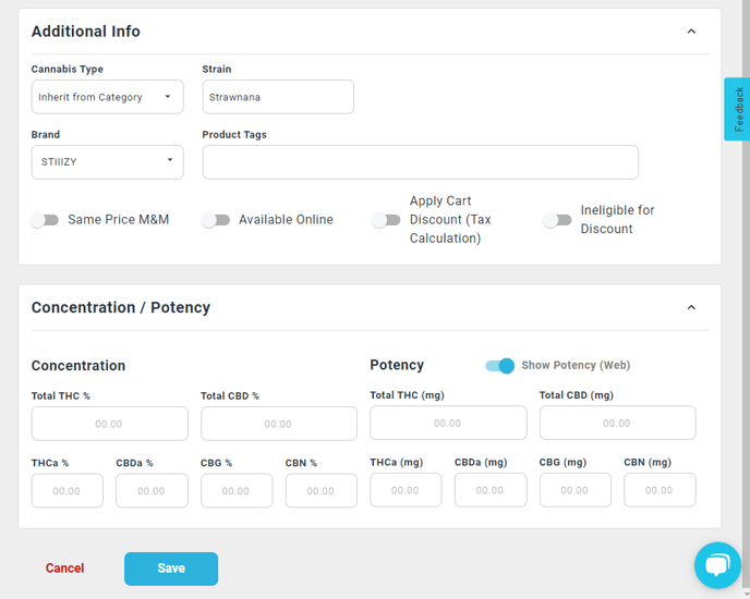 add product global catalog - required fields cont