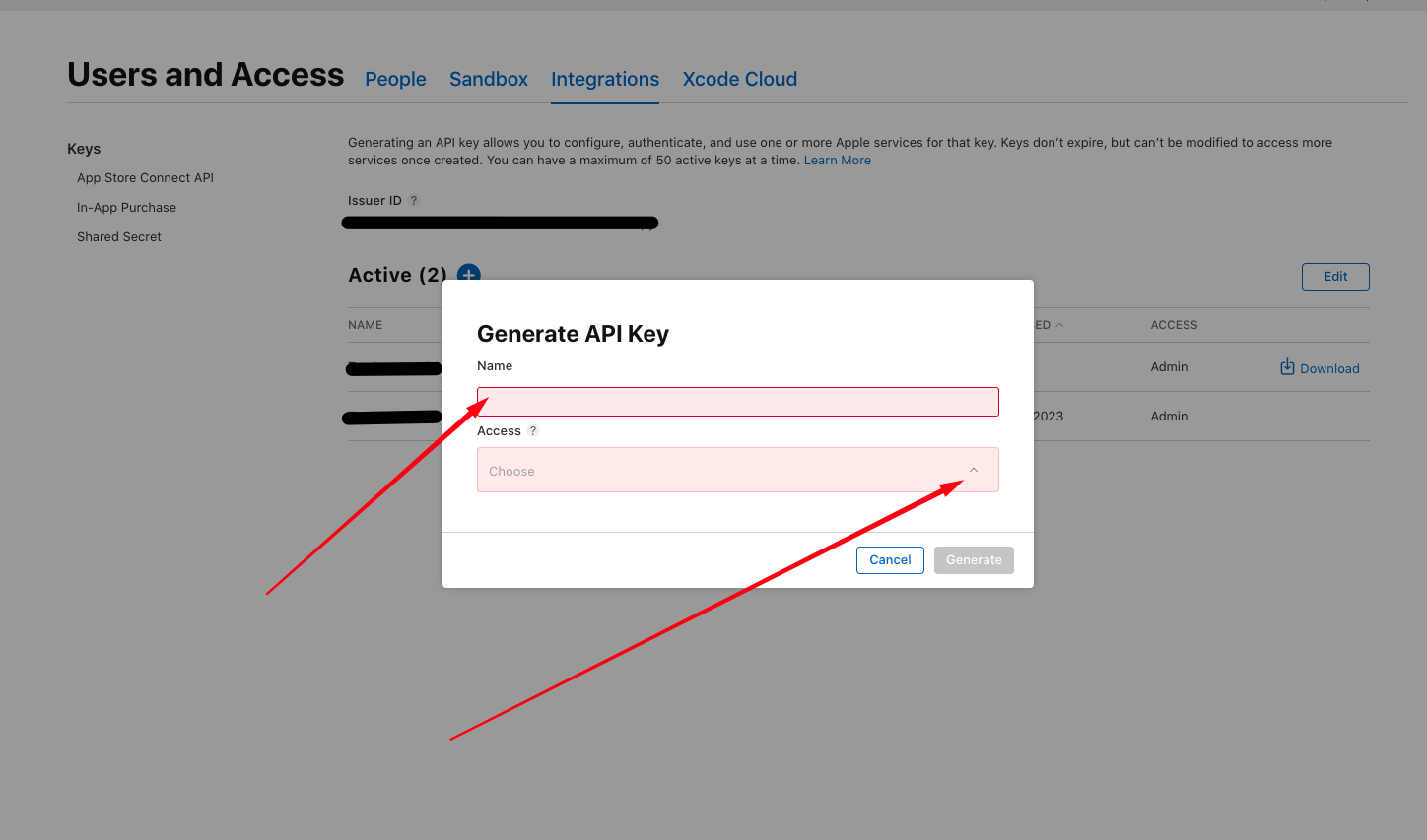 ECOM Mobile App | How to create Automation API Keys for Apple iOS