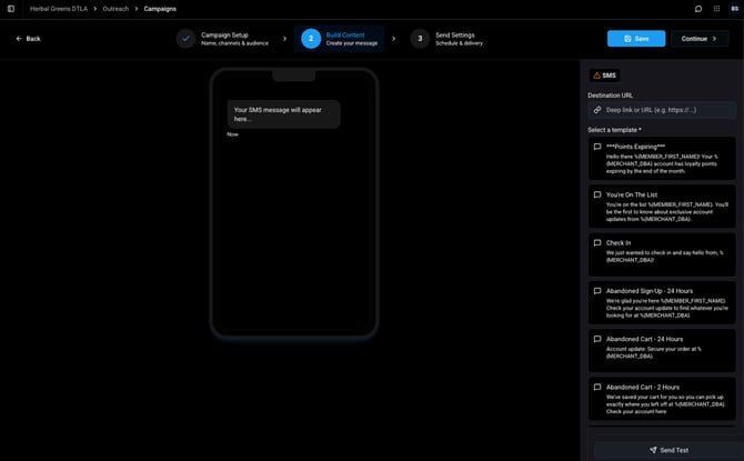 sms content build